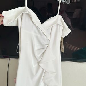 White ruffled LENOVIA formal